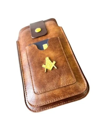 Freemason Double phoneCase and Pen Card Masonic iPhone UNIVERSAL SIZE Holds 2 - Image 1 of 4