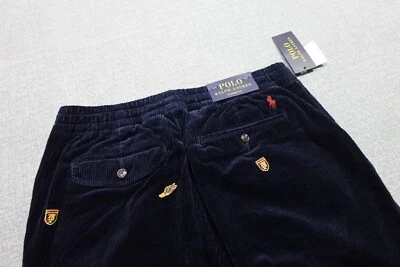 Polo Ralph Lauren Corduroy Pants Mens Small Blue Elastic Waist Stretch Shield - Image 1 of 4