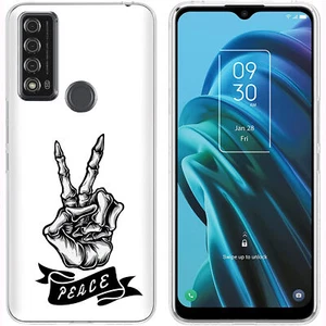 Slim Phone Case for TCL 30 XE/30XE/30 V/30V, Peace Skeleton Hand Print, USA - Picture 1 of 7
