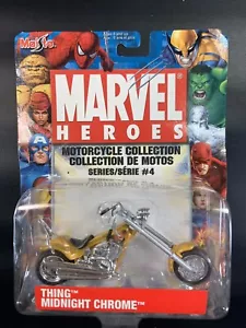 Maisto Marvel Heroes Motorcycle Collection Series #4 Thing midnight chrome - Picture 1 of 4