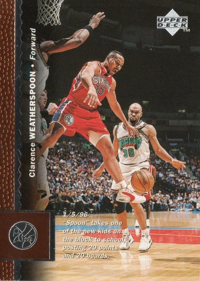 1996-97 Upper Deck #93 Clarence Weatherspoon Philadelphia 76ers Card - Image 1 of 1