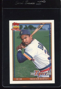1991 TOPPS TRADED TIFFANY #5T SKEETER BARNES DETROIT TIGERS