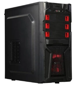 Custom Built Gaming Desktop PC AMD Ryzen Quad Core 4 GHZ 8GB 1TB WIFI HDMI Tower - Picture 1 of 7