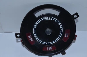 1969 OEM PONTIAC FIREBIRD GAUGE WARNING LIGHT & FUEL GAUGE TRIM BEZEL - Picture 1 of 6