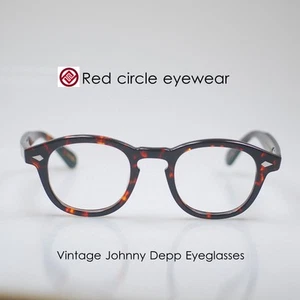 Johnny Depp tortoise acetate glasses frame vintage men's tortoise glasses LARGE - Picture 1 of 4
