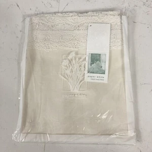 Set Of 4 PAPER WHITE LTD Ivory Linen Hand Towels 16”x24” Brand New - Picture 1 of 2