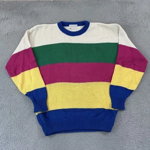 Vintage Lord Jeff Sweater Mens 2XL Striped 80s Long Sleeve Knit Pullover USA - Picture 1 of 10