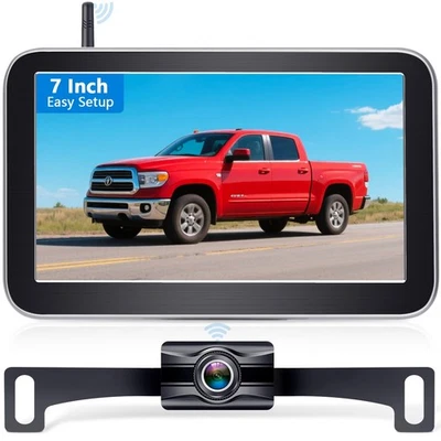 Wireless Backup Camera for Trucks - 7 Inch Monitor, HD 1080P, Color Night Vis... - Image 1 of 4