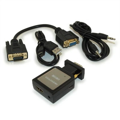 VGA with 3.5mm Audio to HDMI (to 1080P) Digital Converter  Portable - Image 1 of 2