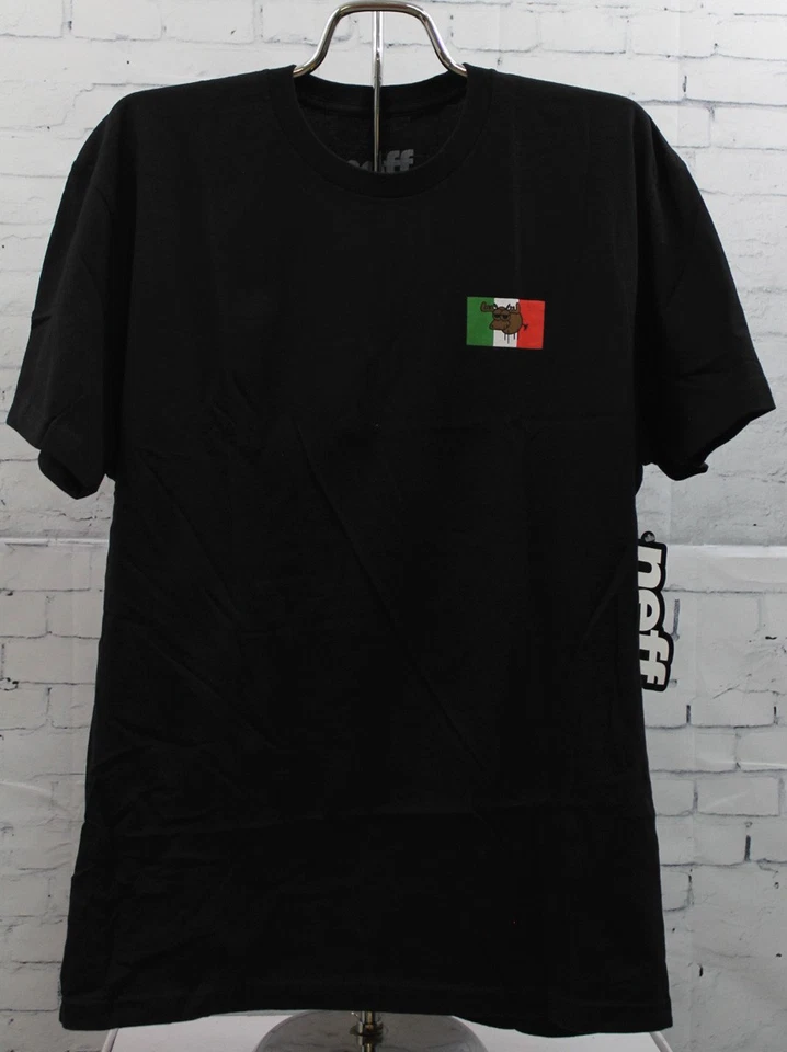 Camiseta Neff Moose Signature Algodón Manga Corta, Para Hombre Grande, Negra Nueva Foto 1 de 1