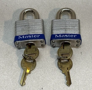 MasterLock Nr. 3 Vorhängeschlösser mit Schlüssel gleichschließend Made in USA 2 STÜCK - Bild 1 von 7