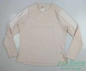New Womens Adidas Long Sleeve Crew Neck Large L Oyster MSRP $80 - Picture 1 of 3