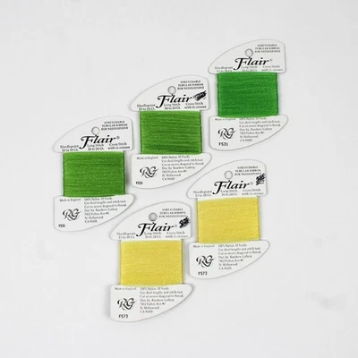 Lot of 5 Flair Stretchable Tubular Nylon Ribbon, 10 Yds. each, New  - Image 1 of 4