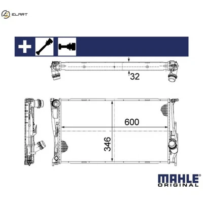 RADIATOR ENGINE COOLING CR 1083 000S FOR BMW X1/SUV/E84/SAV N47D20D/B/C/A 2.0L - Image 1 of 4