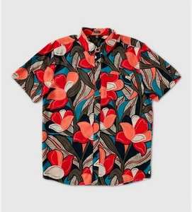 Volcom Men’s Slowly Trippin Short Sleeve Shirt Classic Fit Size Large - Picture 1 of 12