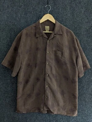 Camisa Jos a Bank Texturizada Modal Para Hombres Abotonada Palmeras Fauna Hawaiana Para Hombres XL Foto 1 de 4
