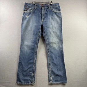 Ariat Jeans Herren 38x34 (passt 38x33) Blau FR M4 Bootcut Low Rise Baumwolle Denim - Bild 1 von 23