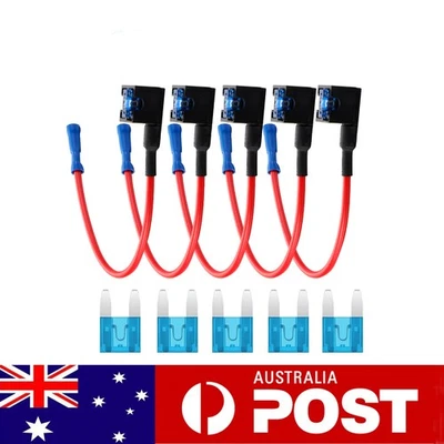 5Set Add A Circuit Fuse Tap Car Mini Micro Blade Fuse Box Holder 15A Low Profile - image 1 of 4
