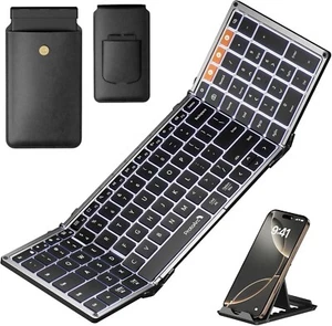 Teclado Plegable Retroiluminado ProtoArc, XK01 Plus Plegable Portátil Bluetooth - Imagen 1 de 14