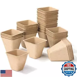 Oubest Peat Plant Pots for Seedlings, Seed Starter Kit Paper Pulp Germination - Picture 1 of 5