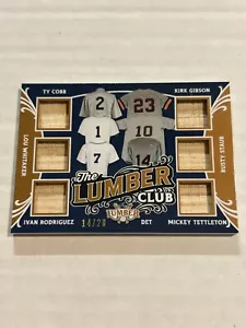 2024 LEAF LUMBER TY COBB GIBSON WHITAKER STAUB RODRIGUEZ TETTLETON 14/20 BAT B2 - Foto 1 di 2