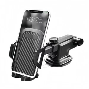 Uniwersalny uchwyt 360° Przednia szyba samochodowa Stojak na telefon komórkowy GPS Czarny - Zdjęcie 1 z 15