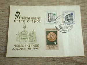 Genre FDC Philatelistische Karte DDR Deutschland LEIPZIGER FRUHJAHRSMESSE 1961 - Bild 1 von 2