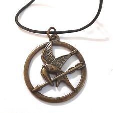 Hunger Games Mockingbird Pendant Leather Necklace