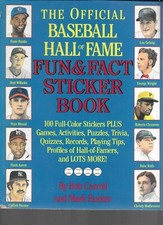 THE BASEBALL HALL OF FAME "FUN & FACT" STICKER BOOK-100 ALL TIME GREATS
