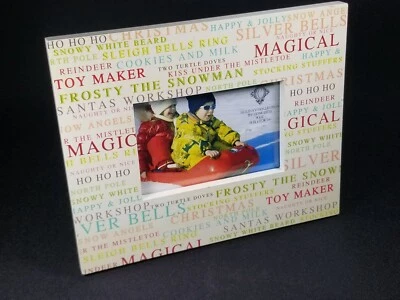 Marco de fotos de arte de palabras con temática navideña 10,25" X 8,25" para fotos de 6" X 4" Foto 1 de 4