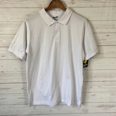 Camisa polo uniforme escolar para niños Austin Trading Co talla 2XL 18/20 blanca manga corta Foto 1 de 4