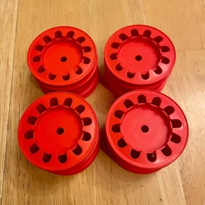 Tamiya Avante NEW Wheel Set Bright Red Repro - Rare Vintage RC - Image 1 of 4