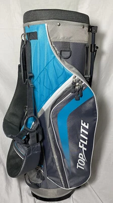 Bolsa de golfe TOP FLITE XL feminina leve suporte para taco de golfe azul água prata cinza - Imagem 1 de 4