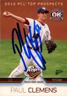 2012 Oklahoma City Redhawks PAUL CLEMENS Signed Card autograph AUTO ASTROS