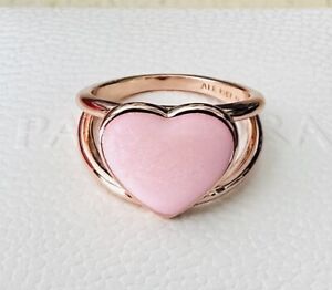 Pandora Pink Swirl Heart Statement Ring 189263C01 +FREE HINGED BOX +POLISH CLOTH