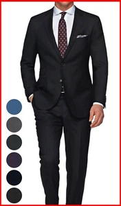 Trajes negros para hombre hechos a medida a medida traje de boda formal a medida - Imagen 1 de 9