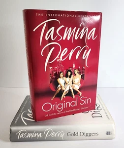 2 x Tasmina Perry Original Sin & Gold Diggers Hardcover Women's Fiction Glamour - Picture 1 of 7