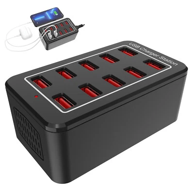 Mini 40W 10 Puertos Escritorio USB Cargador Estación de Carga para Teléfono Celular Tableta iPad - Imagen 1 de 4