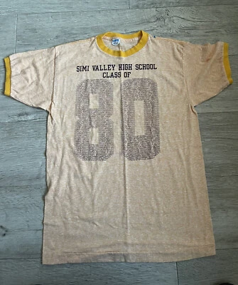 CAMISETA VINTAGE AÑOS 70 LACROSSE CAMP TIMBRE ETIQUETA CAMPEÓN ANGUSTIADA GOLPEADA AÑOS 80 Foto 1 de 4