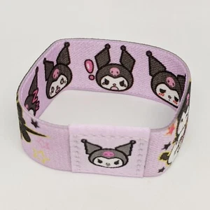 Kuromi Hello Kitty Reversible Elastic Wristband Bracelet Pink Sanrio Kawaii New - Picture 1 of 3