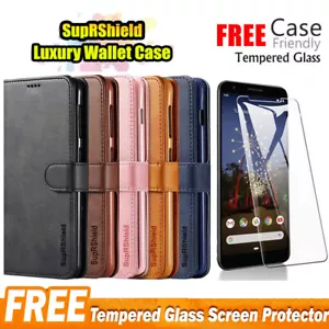 For Google Pixel 4 XL 4A 5G 3A 3 XL Wallet Case Leather Card Slots Flip Cover - Picture 1 of 18