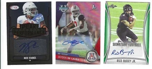 3 Football Autos: Nick Starkel, Jayden De Laura, Rico Bussey Jr. - Picture 1 of 2