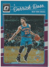 2016-17 Panini Donruss Optic Purple Holo Prizm #62 Derrick Rose Knicks