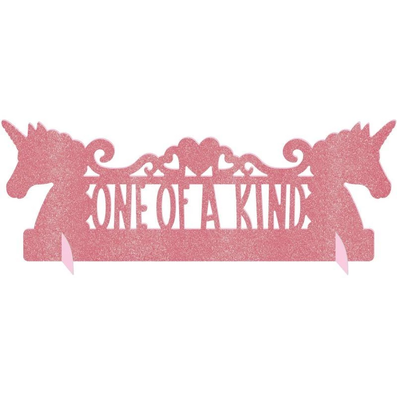 Centro de mesa mágico unicornio brillo decoración papel 5" x 14" Foto 1 de 1
