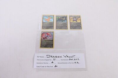 Pokemon Oct 2012 Dragon Vault Set 4 Cards Dragonite, Haxorus, Fraxure & Salamenc