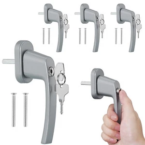 4 Maniglie Porte Finestre con 8 Chiavi - Maniglia Porta Finestra - Blocca Porta - Afbeelding 1 van 7