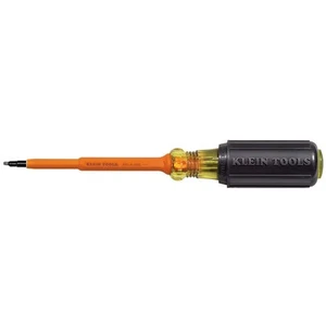 Destornillador aislado Klein Tools 661-4-INS, punta cuadrada #1, vástago de 4 pulgadas - Imagen 1 de 2