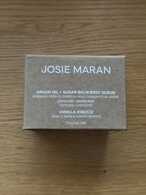 Josie Maran Vanilla Vibezzz - Argan Oil + Sugar Balm Body Scrub 6oz/170g NIB! - Image 1 of 3
