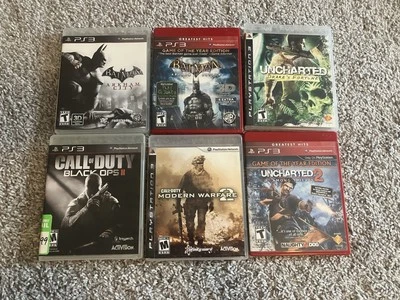 PS3 Action/Movie 6 Game Lot / Bundle - Uncharted, Batman, Call Of Duty - Image 1 of 4