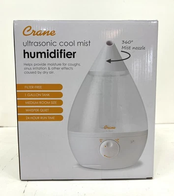 Crane 1 Gal. Drop Ultrasonic Cool Mist Humidifier EE-5301CW New - Image 1 of 2